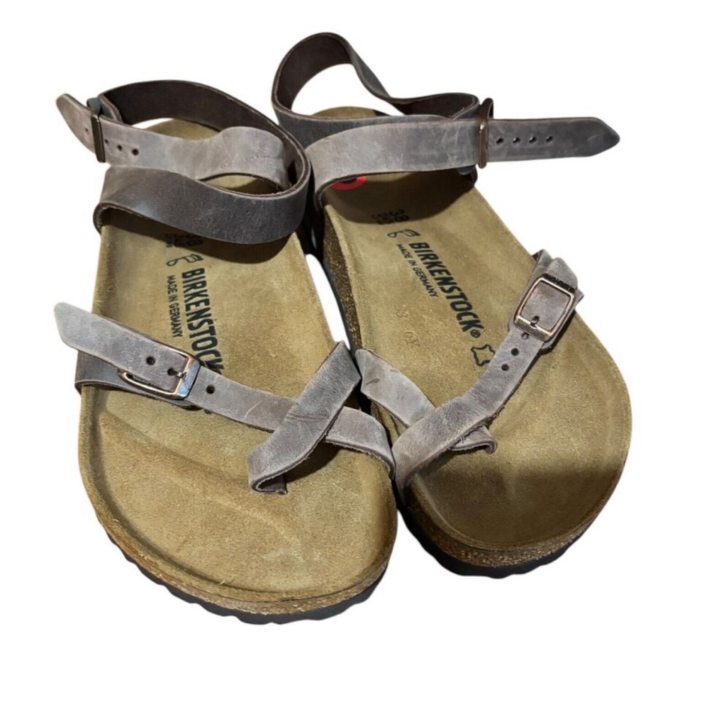 Birkenstock Yara Sandal Womens 38 Brown Oiled Leather Comfort Shoes